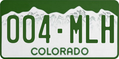 CO license plate 004MLH