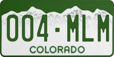 CO license plate 004MLM