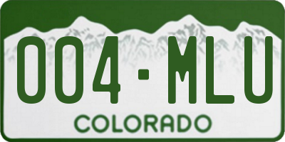 CO license plate 004MLU