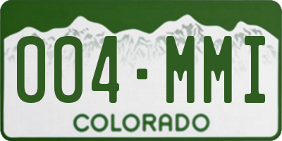 CO license plate 004MMI