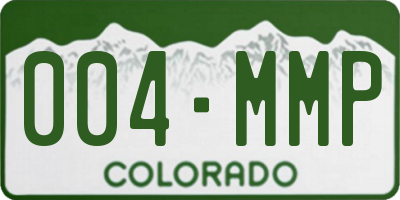 CO license plate 004MMP