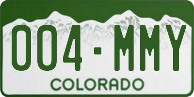 CO license plate 004MMY