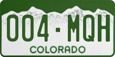 CO license plate 004MQH