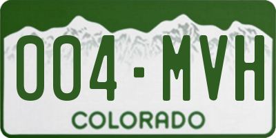 CO license plate 004MVH
