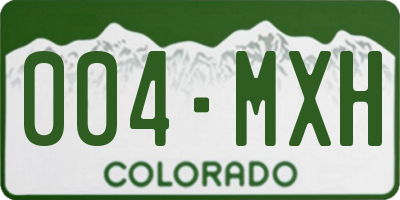 CO license plate 004MXH