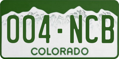 CO license plate 004NCB