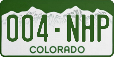 CO license plate 004NHP