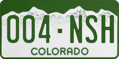 CO license plate 004NSH