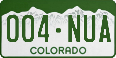 CO license plate 004NUA