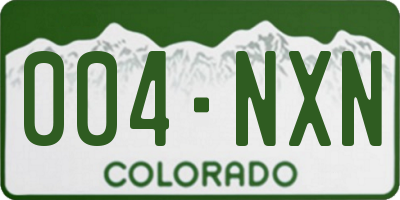 CO license plate 004NXN
