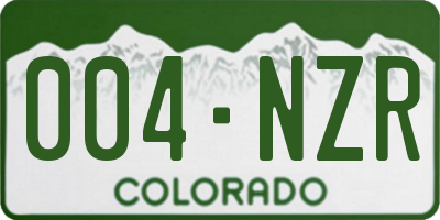 CO license plate 004NZR