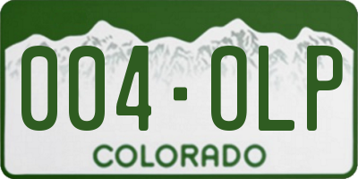 CO license plate 004OLP