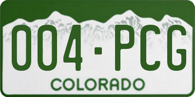 CO license plate 004PCG