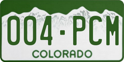 CO license plate 004PCM