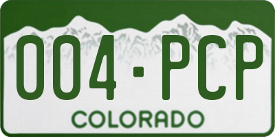 CO license plate 004PCP
