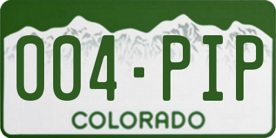 CO license plate 004PIP