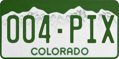 CO license plate 004PIX
