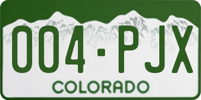 CO license plate 004PJX