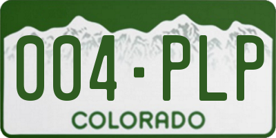 CO license plate 004PLP