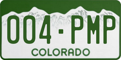 CO license plate 004PMP