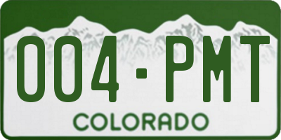 CO license plate 004PMT