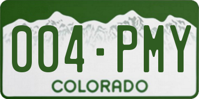 CO license plate 004PMY