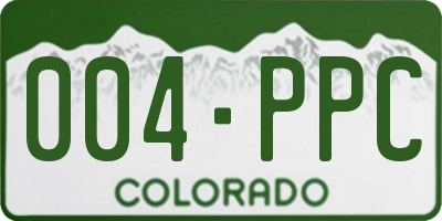 CO license plate 004PPC
