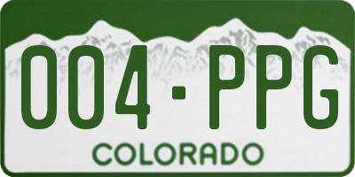 CO license plate 004PPG