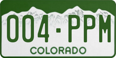 CO license plate 004PPM