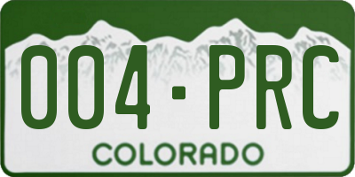 CO license plate 004PRC