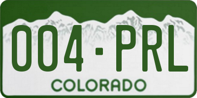 CO license plate 004PRL