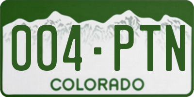 CO license plate 004PTN