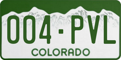 CO license plate 004PVL