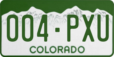 CO license plate 004PXU