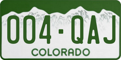 CO license plate 004QAJ