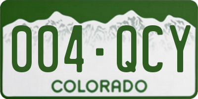 CO license plate 004QCY