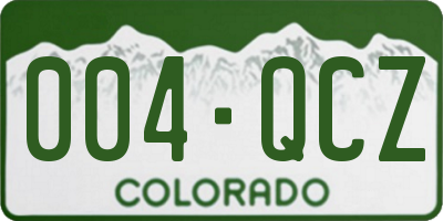 CO license plate 004QCZ