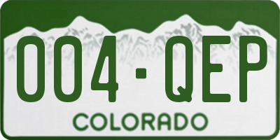 CO license plate 004QEP