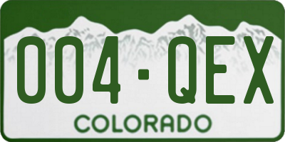 CO license plate 004QEX