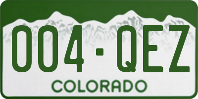 CO license plate 004QEZ