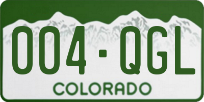 CO license plate 004QGL