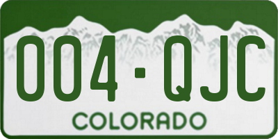 CO license plate 004QJC