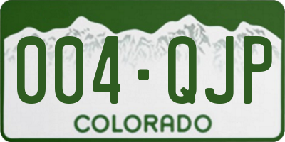 CO license plate 004QJP