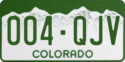 CO license plate 004QJV