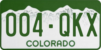 CO license plate 004QKX