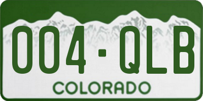 CO license plate 004QLB