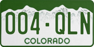 CO license plate 004QLN