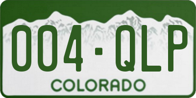 CO license plate 004QLP