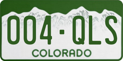 CO license plate 004QLS