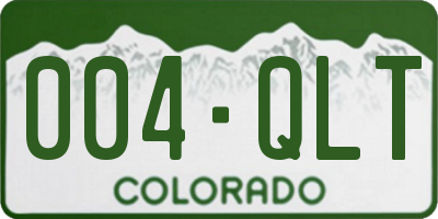 CO license plate 004QLT